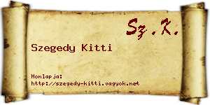 Szegedy Kitti névjegykártya